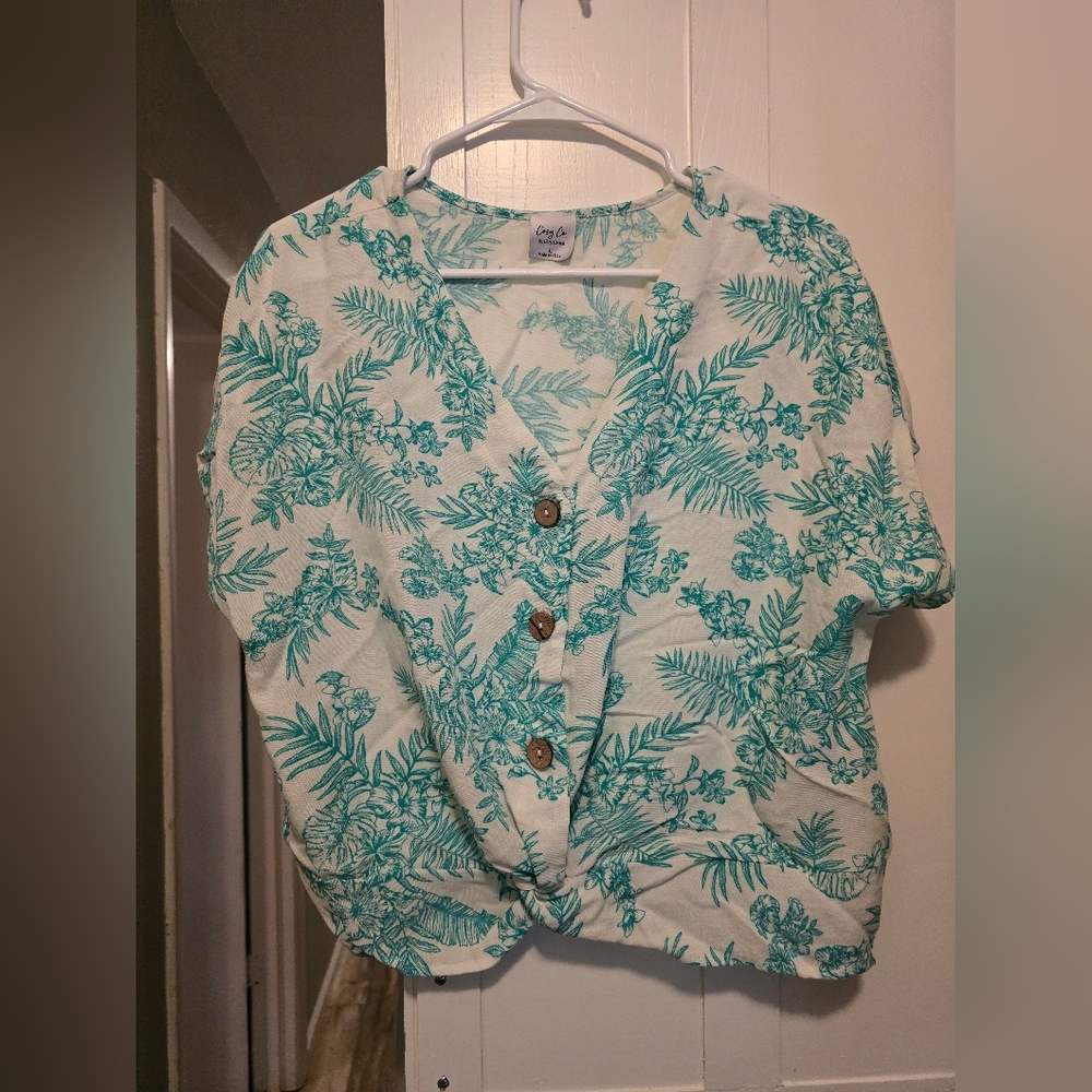 Tropical Print Top